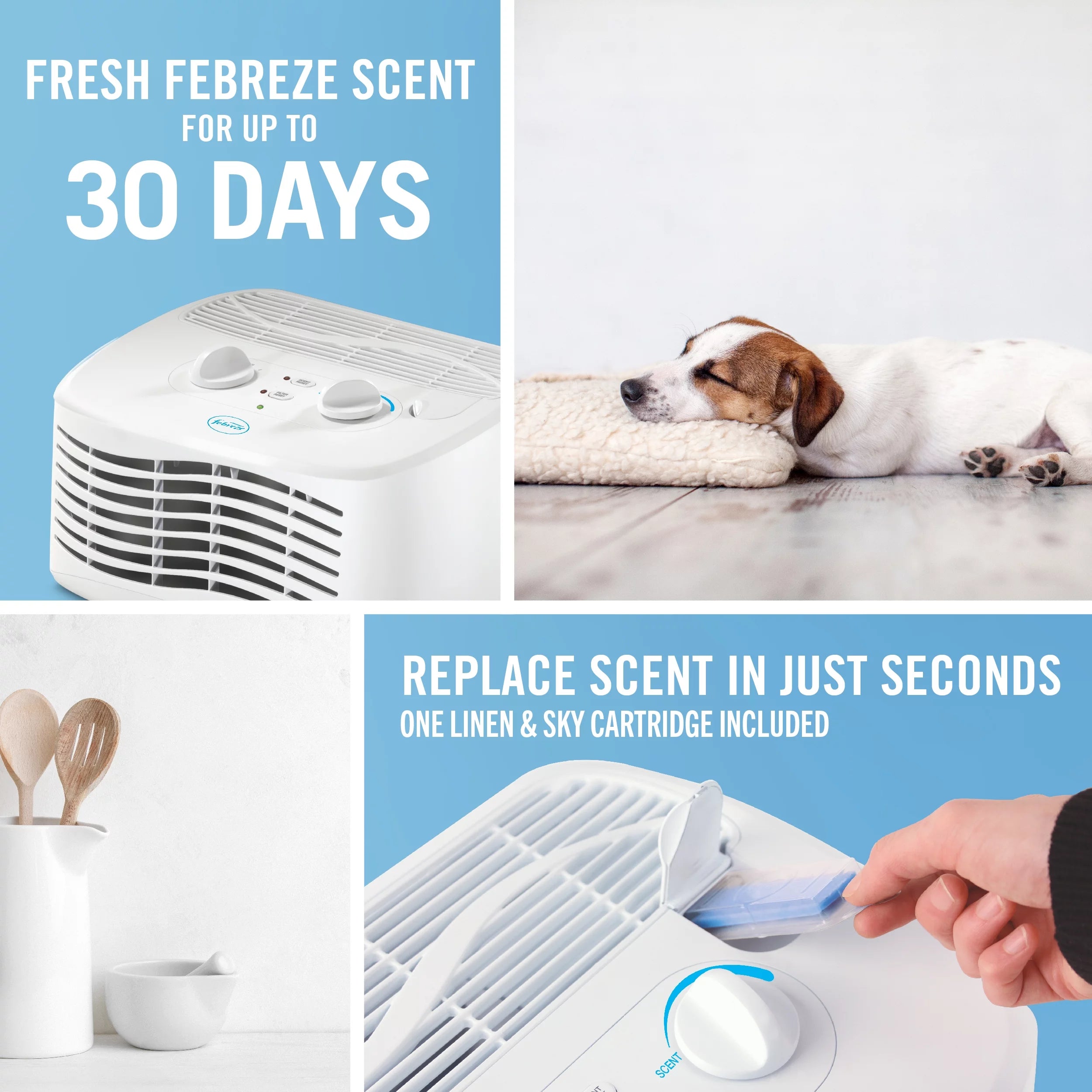 Febreze Tabletop HEPA-Type Air Purifier FHT170W White W64473