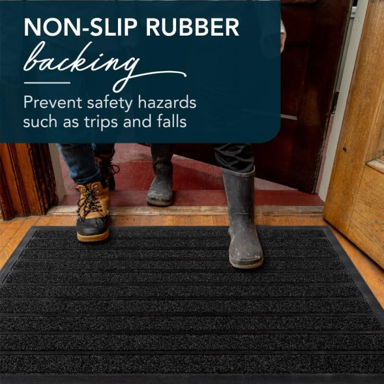 ubdyo Extra Durable Door Mat Non-Slip Outdoor Entrance 30" x 17" Bright Brown W5648