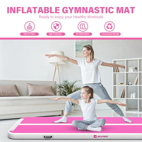 AKSPORT Gymnastics Air Mat Tumble Track with Air Pump A7907