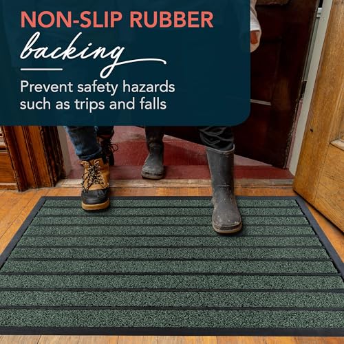 ubdyo Extra Durable Door Mat Non-Slip Outdoor Entrance 30" x 17" Bright Brown W5648