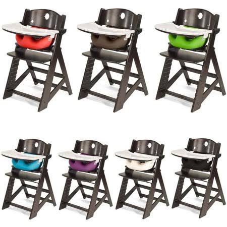 Keekaroo Height Right High Chair Espresso with Infant Insert and Cherry Tray X866