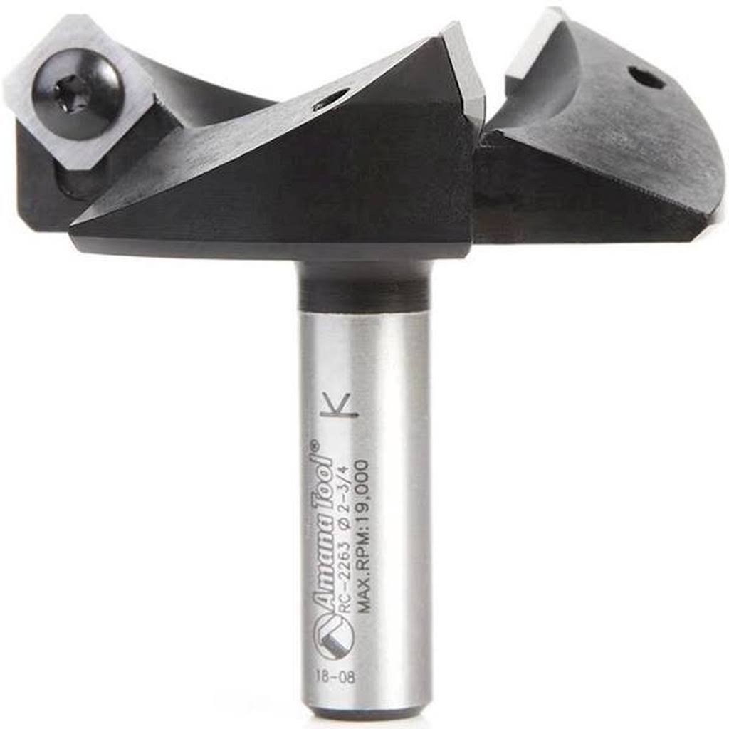 Amana Tool RC-2263 Heavy Duty CNC Spoilboard Insert Carbide 3 Wing Plunging, Surfacing, Planing, Fly - Megean