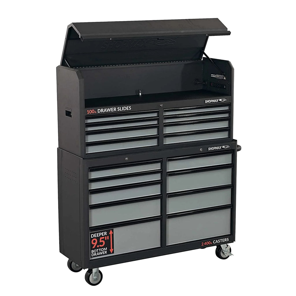 52 in. 17-Drawer Tool Chest and Rolling Cabinet F2222