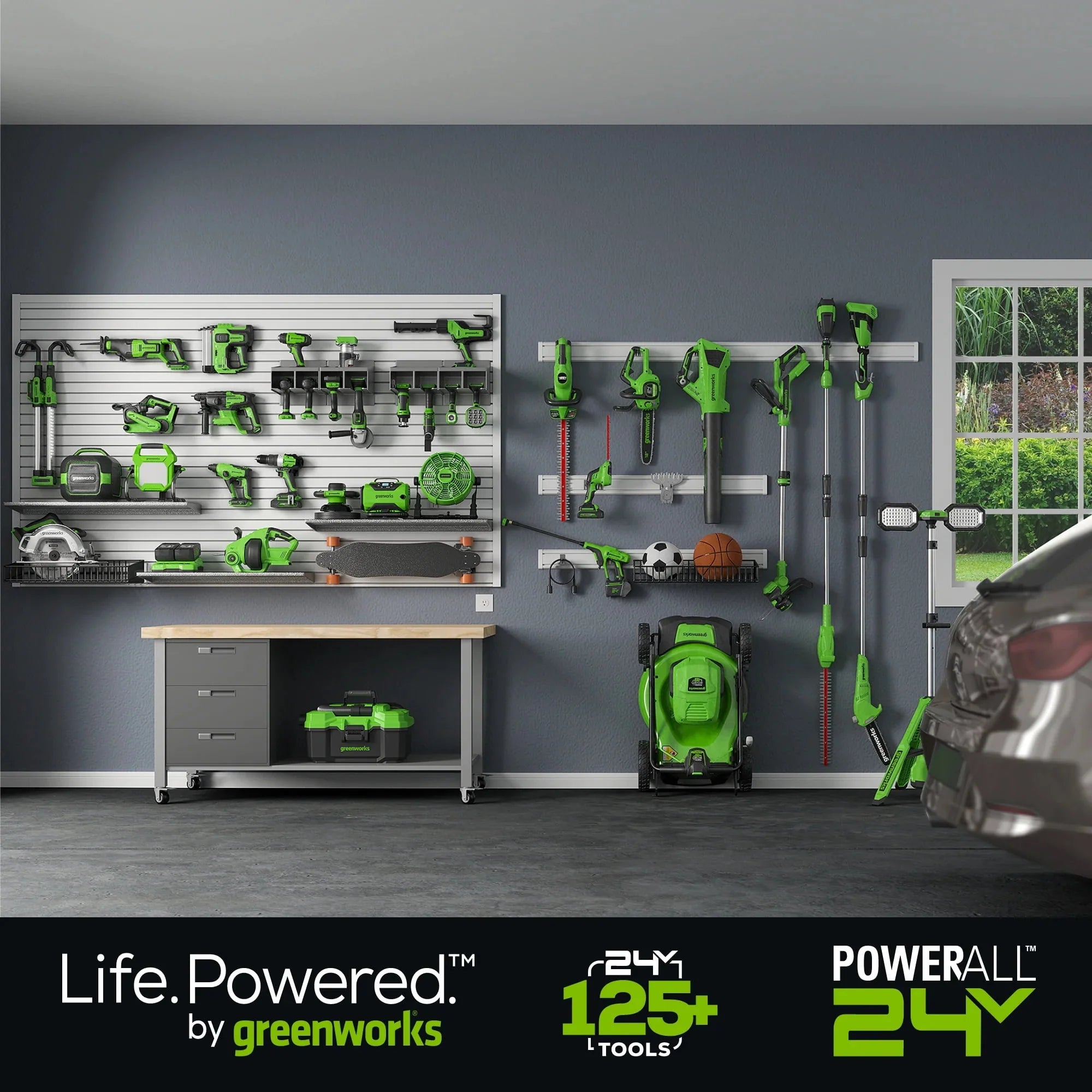 Greenworks 48V Brushless Leaf Blower 515CFM with 2.0Ah Batteries & Charger O7126