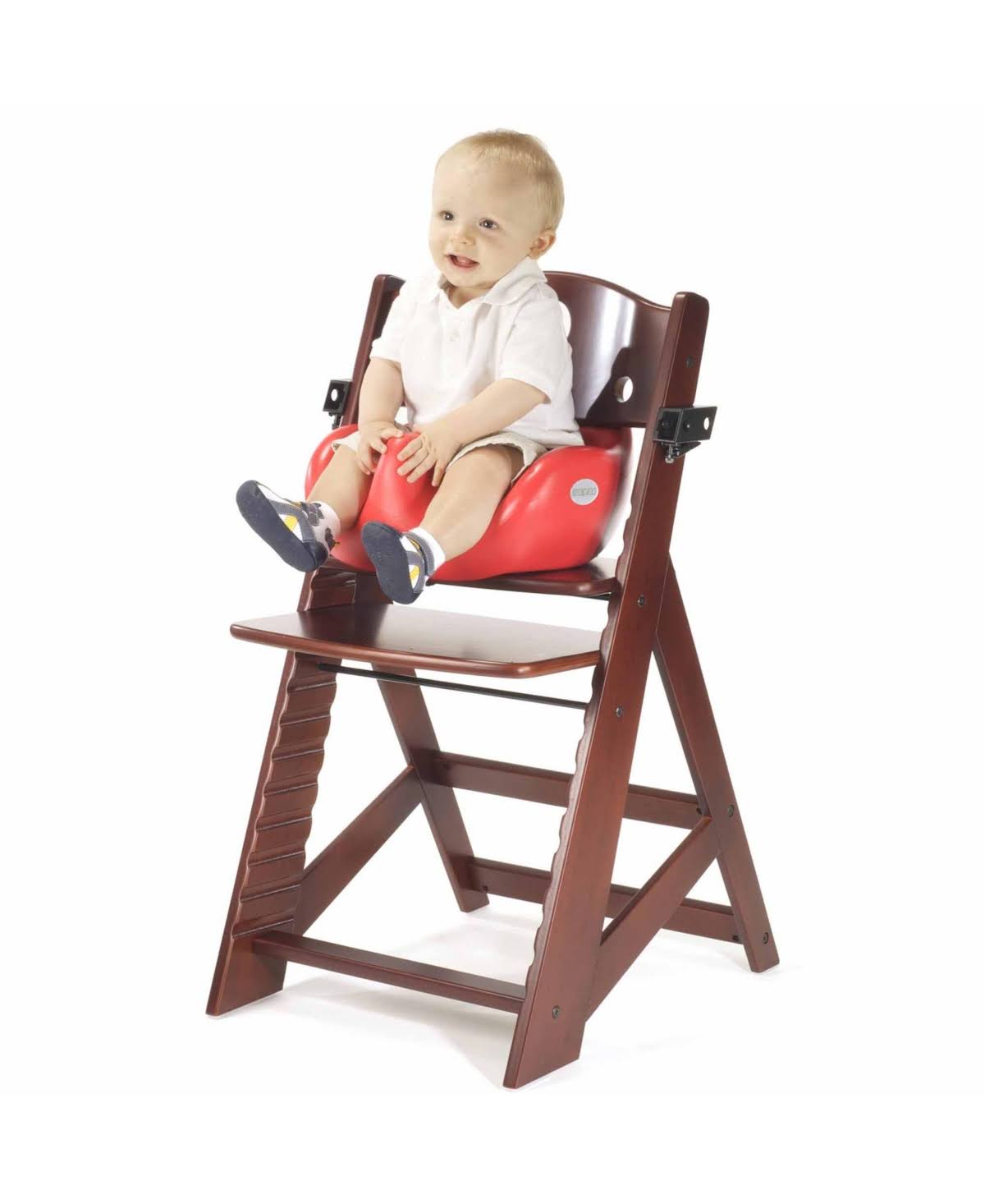 Keekaroo Height Right High Chair Espresso with Infant Insert and Cherry Tray X866