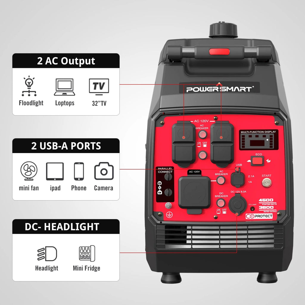 PowerSmart PS5045CE Portable Inverter Generator 4500W B91907