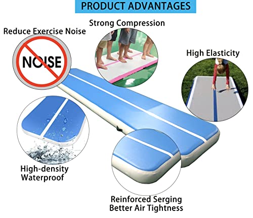 DOBESTS Inflatable Gymnastics Tumbling Mat with Pump G20525