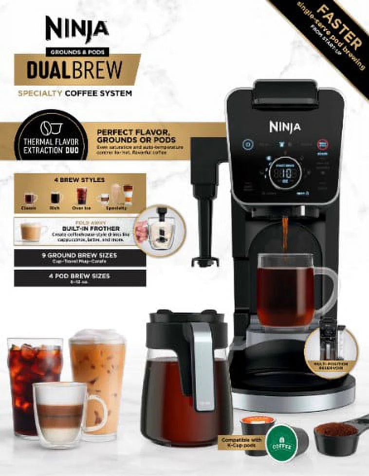 Ninja® CFP300 DualBrew Specialty Coffee System, 12-Cup Drip Coffee Maker W301478