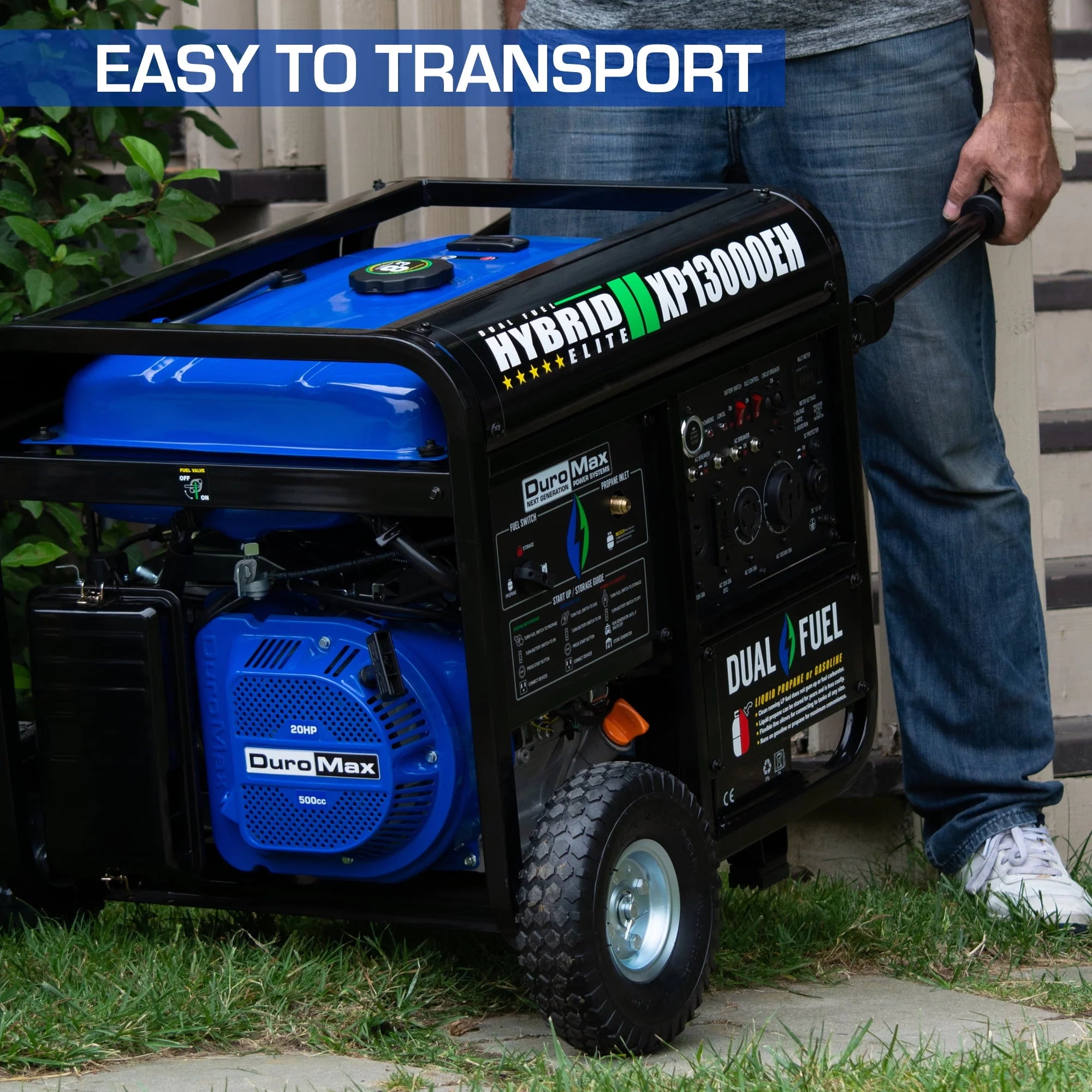 DuroMax XP13000EH 13000-Watt 500cc Portable Hybrid Generator M66675