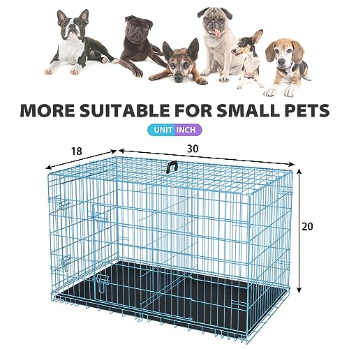 BestPet 42 Inch Folding Metal Wire Dog Crate with Double-Door and Removable Tray O49217
