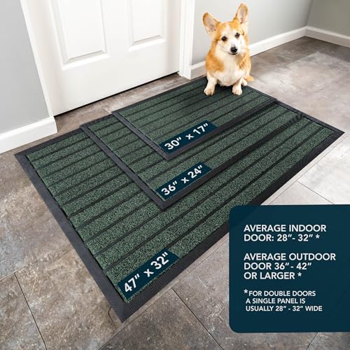 ubdyo Extra Durable Door Mat Non-Slip Outdoor Entrance 30" x 17" Bright Brown W5648