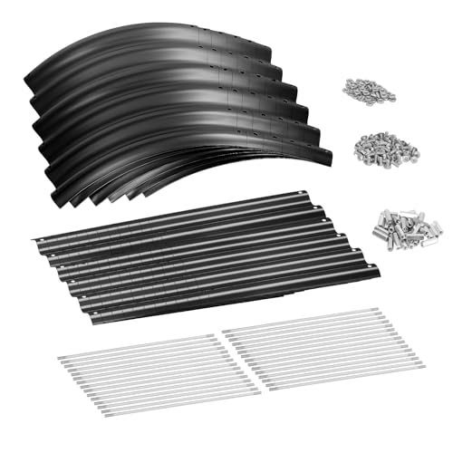 Land Guard 8ft Galvanized Raised Garden Bed Kit, Oval Metal Outdoor Planter Box, Silver D8675