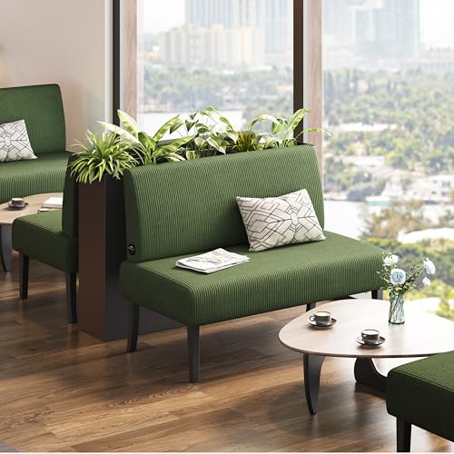 Yaheetech Small Mini Sofa Couch Armless Loveseat Futon Corduroy Beige M329389