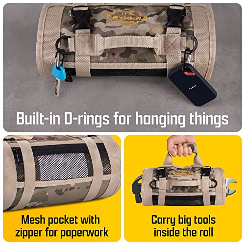 Ryker Roll Up Tool Bag Organizer with Detachable Pouches O5686