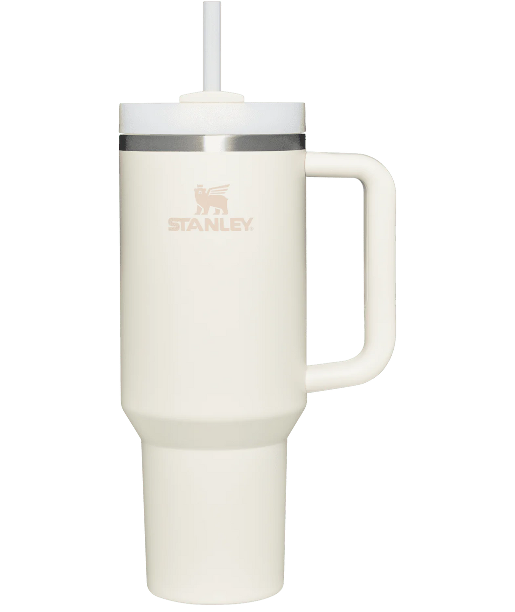 Stanley Quencher H2.0 FlowState Stainless Steel Vacuum Insulated Tumbler, 40 oz, Cream