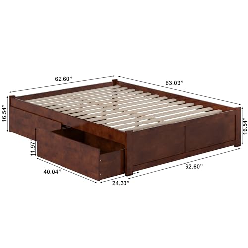 AFI Concord Platform Bed with Storage Drawers J78151