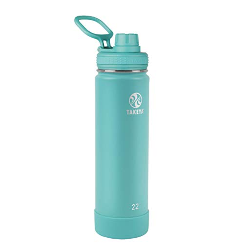 Takeya Actives Water Bottle with Spout Lid, 18 oz, Midnight Blue W579