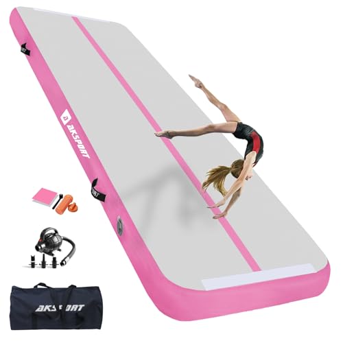 AKSPORT Gymnastics Air Mat Tumble Track with Air Pump A7907