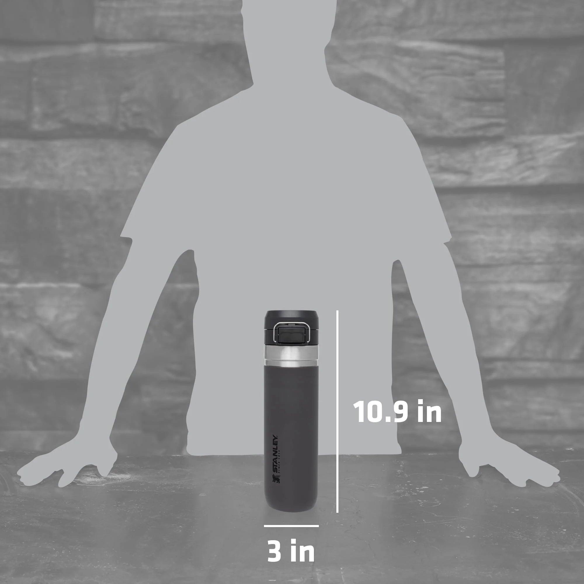 Stanley Quick Flip Insulated Stainless Steel Water Bottle 24 oz M3890