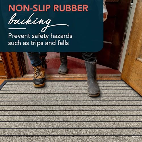 ubdyo Extra Durable Door Mat Non-Slip Outdoor Entrance 30" x 17" Bright Brown W5648