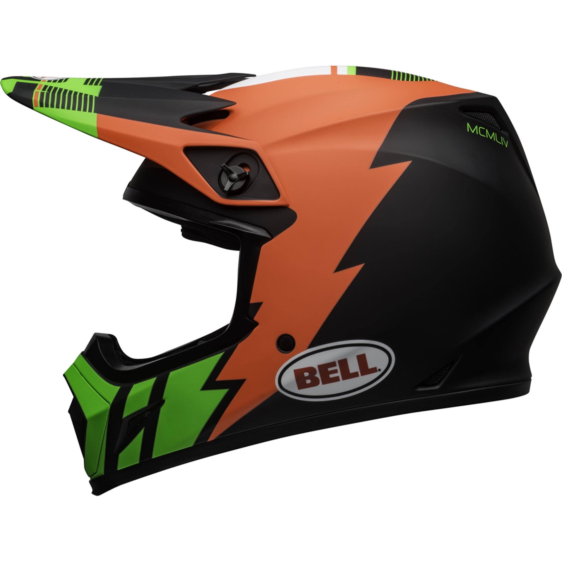 Bell MX-9 MIPS Strike Helmet Infrared/Green/Black G317