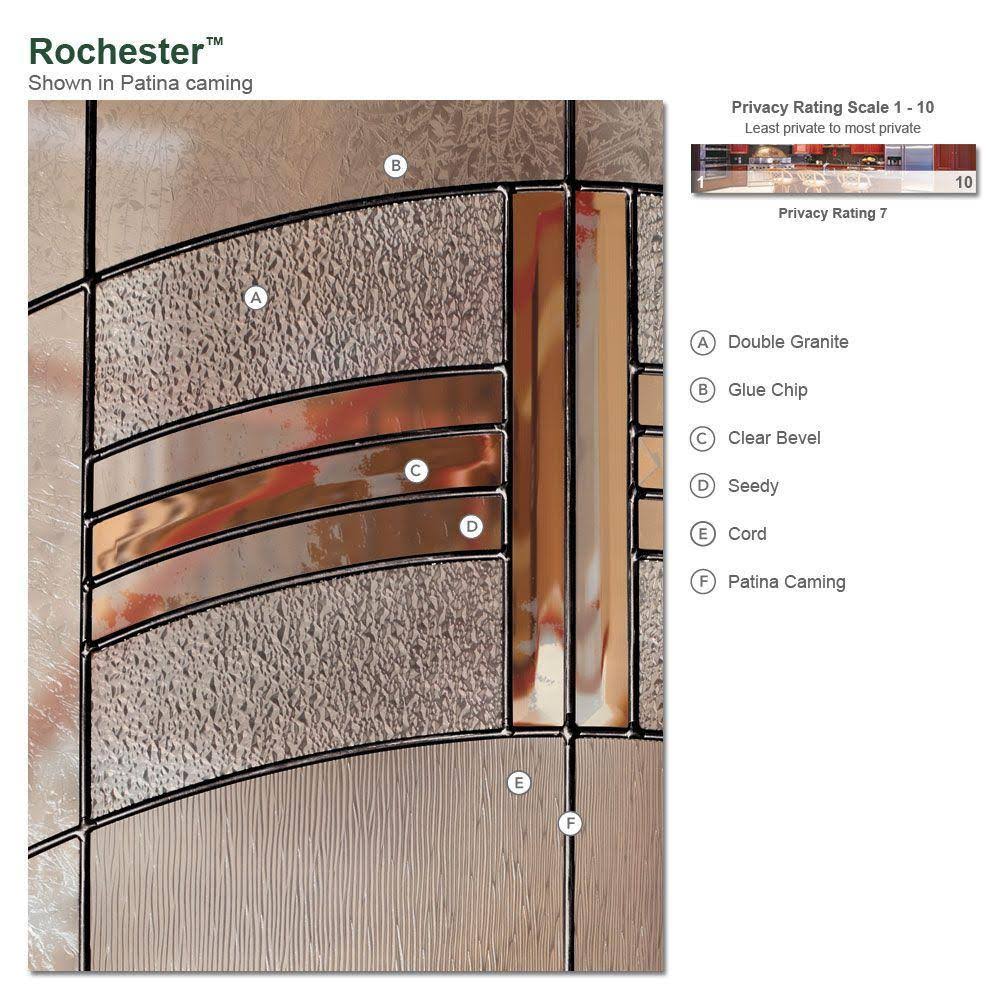 Feather River Doors Rochester Patina 1/2 Lite Fiberglass Prehung Front Door O256062