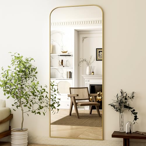 HARRITPURE 57"x20" Full Length Mirror with Aluminum Frame, Gold A38098