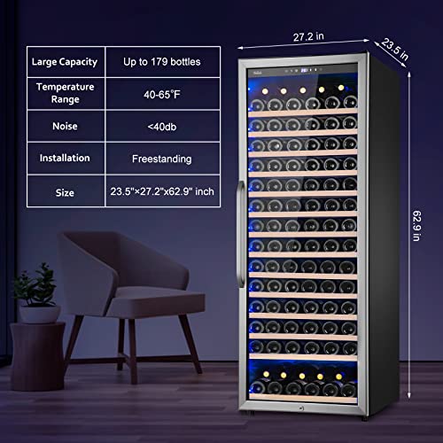Electric Humidor Cabinet 35L with Digital LED Screen and Humidity Control C6096