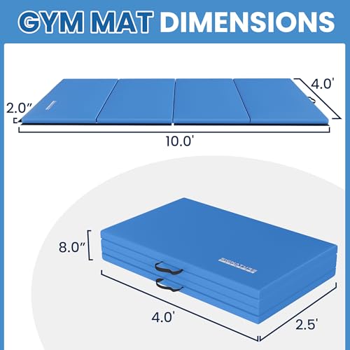 Folding Exercise Gymnastics Mat 2" Thick with Carrying Handles F717