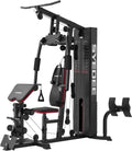 Syedee Home Gym Station, Workout Station with 150LBS Weight Stack, Home Gym Equipment for All Body Training.