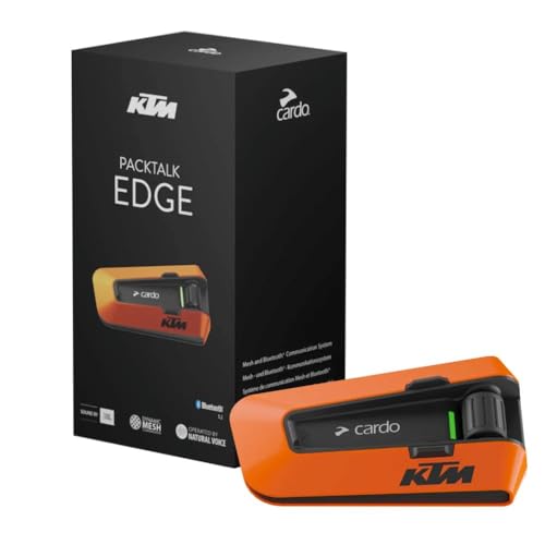 Cardo PACKTALK Edge Motorcycle Bluetooth Headset Intercom - Single Pack, Black P84142
