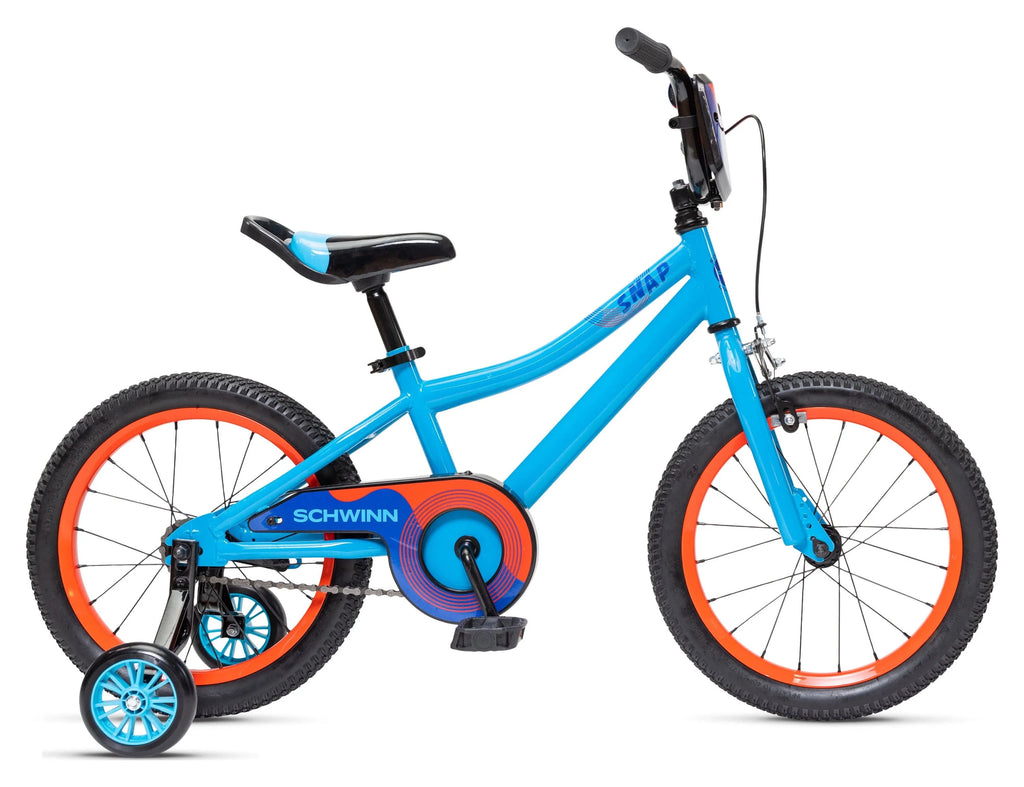 Schwinn Snap 12 inch Boys Kids Bike with Training Wheels, Blue F528147