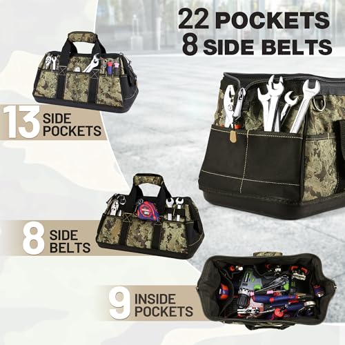 WORKPRO 16-inch Wide Mouth Tool Bag with Waterproof Molded Base K85487