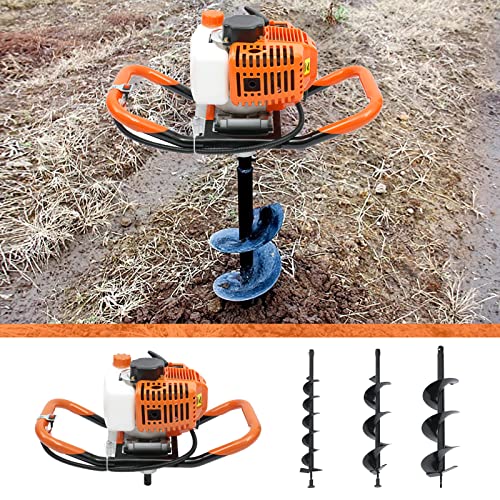 DYRABREST 52cc Gas Powered Earth Auger Post Hole Digger with 4/6/8 inch Bits K1897