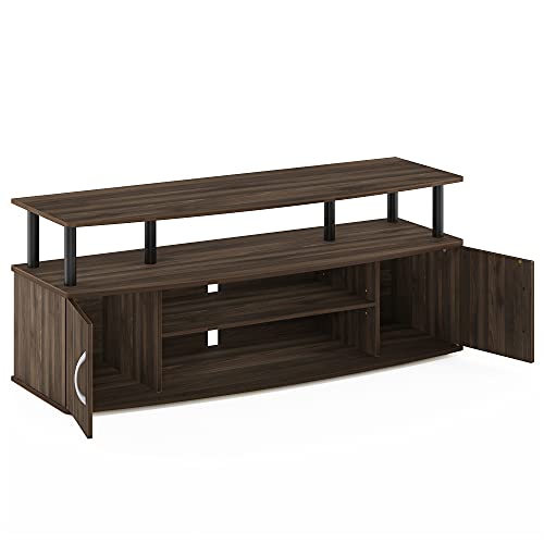 Furinno JAYA Large Entertainment Stand for TV Up to 55 Inch, French Oak Grey/Black V100781