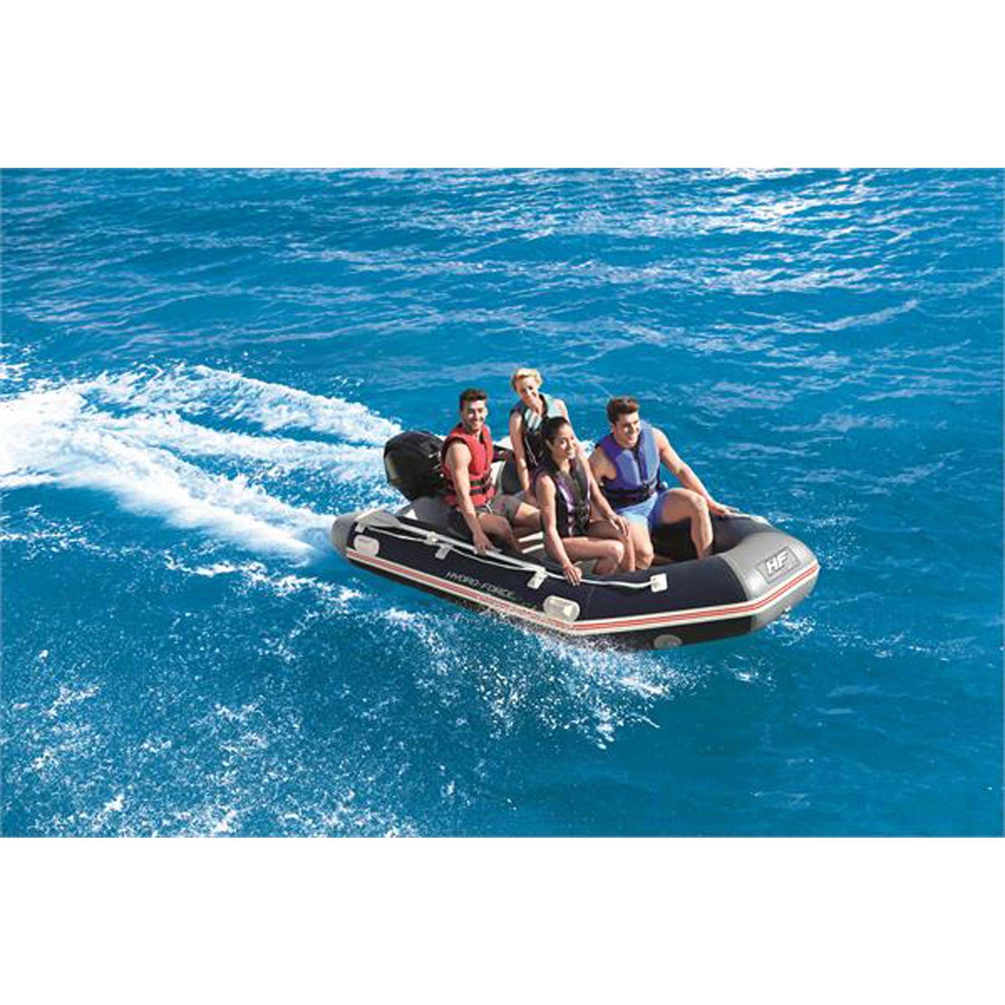 Bestway Hydro Force Mirovia Pro 130 inch Inflatable Boat Raft with Oars L8804
