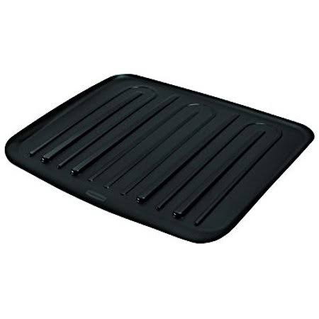 Rubbermaid Home 1182-ar-bla Drain Board Large Microban Antimicrobial 18 by 14-3/4 inch Black - Megean