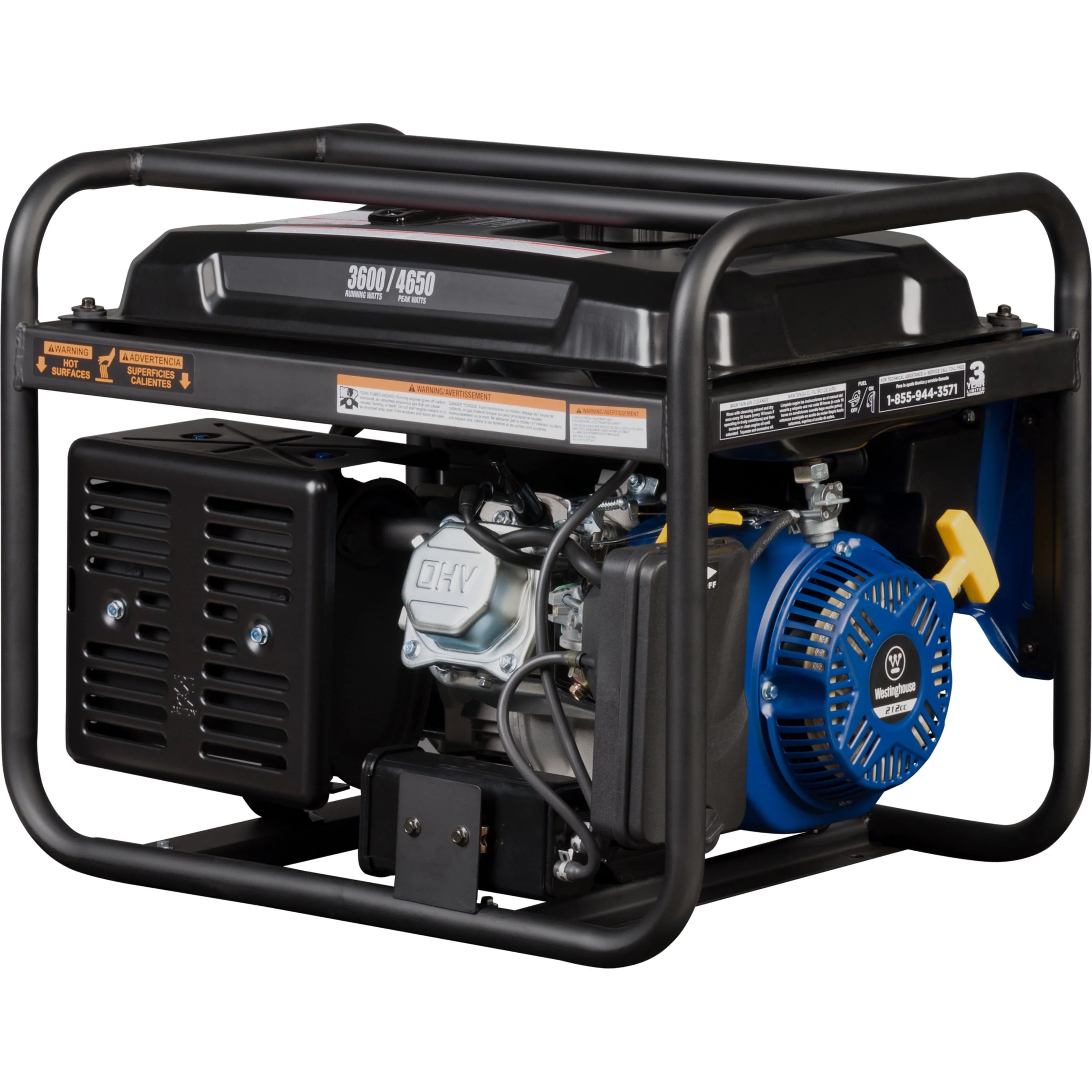 Westinghouse 4650 Peak Watt Portable Gas Generator with CO Sensor C8287