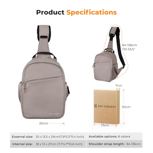 K&F Concept Camera Sling Bag Small Crossbody Shoulder Backpack for DSLR/Mirrorless U627