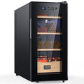 KingChii 16L Electric Cigar Humidors Temperature Control System, Cooling & Heating Humidor Cabinet with Spanish Cedar Wood Shelves & Hygrometer, Father's Day Gifts for Men (2 Layers 100 Capacity)