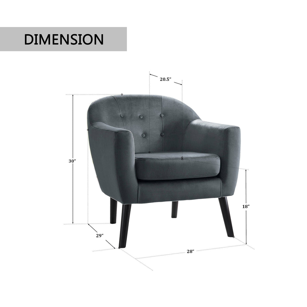 Porter Accent Chair Grey F8865