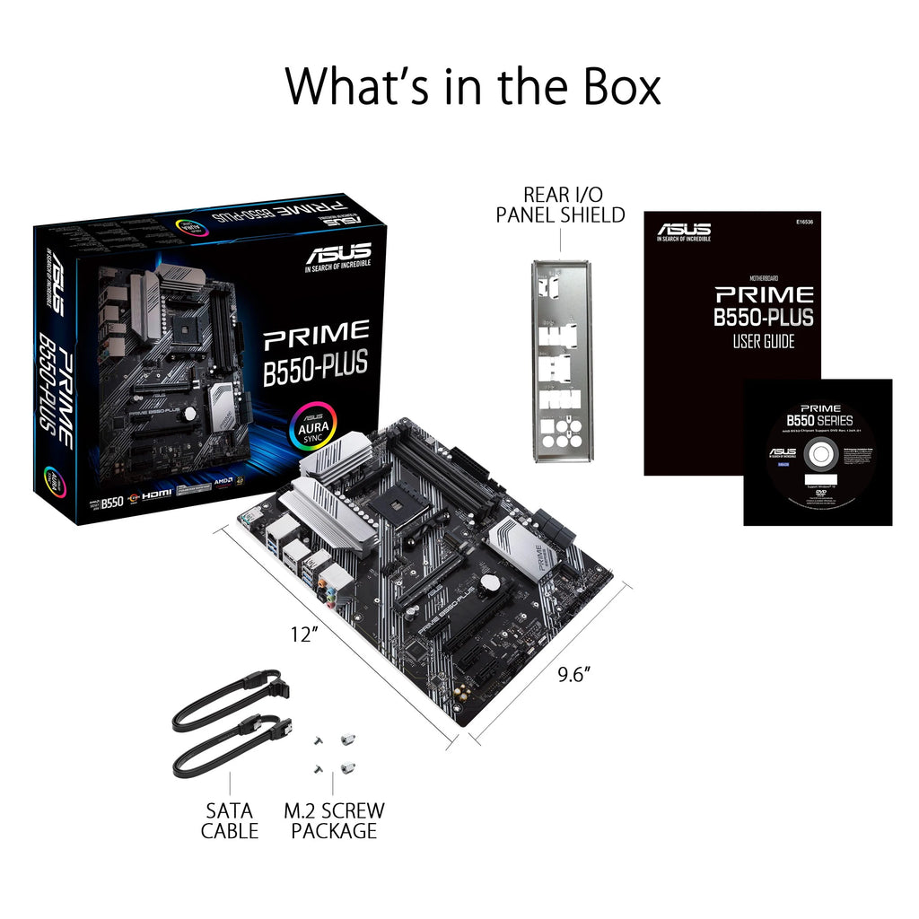 ASUS PRIME B550-PLUS AM4 ATX AMD Motherboard Y681