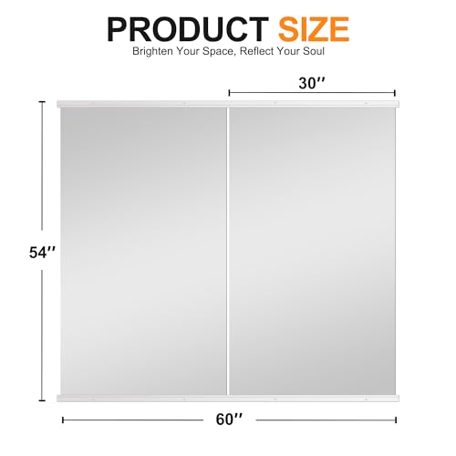 Delma Wall Full Length Mirror with Aluminium Frame, 56x15, Black Z730