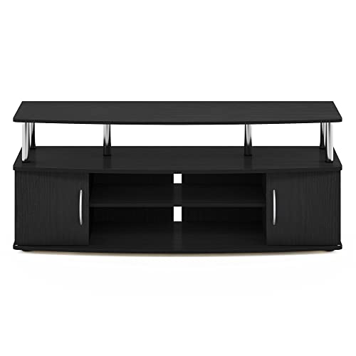 Furinno JAYA Large Entertainment Stand for TV Up to 55 Inch, French Oak Grey/Black V100781