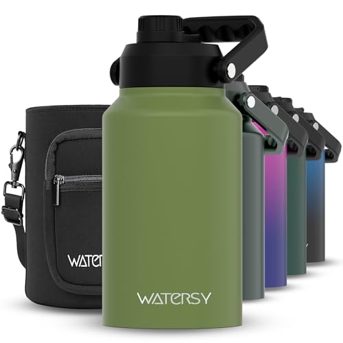 128oz Insulated Stainless Steel Water Bottle with Handle, Black W803