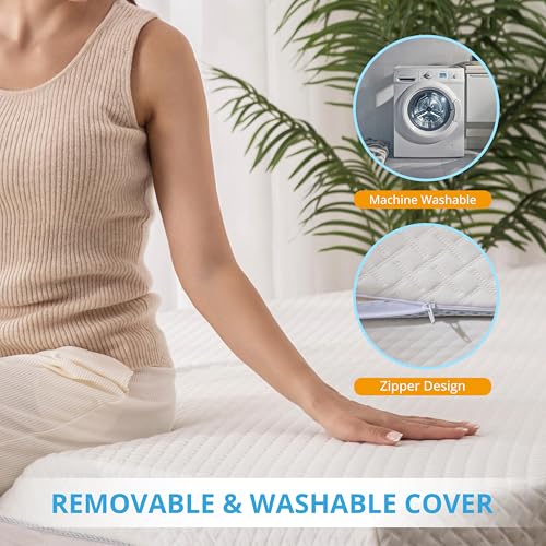 EGO Topper 2 Inch Twin Memory Foam Mattress Topper, Gel Infused, CertiPUR-US Certified F677