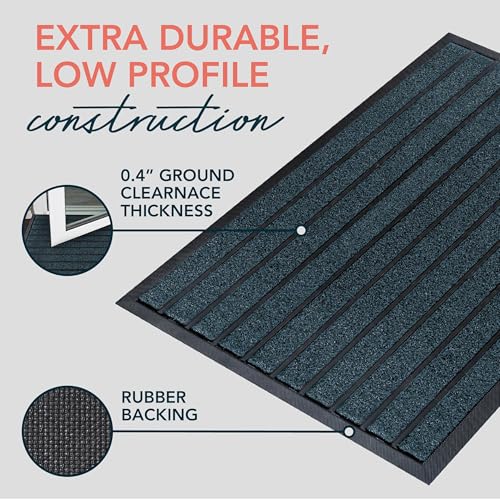 ubdyo Extra Durable Door Mat Non-Slip Outdoor Entrance 30" x 17" Bright Brown W5648