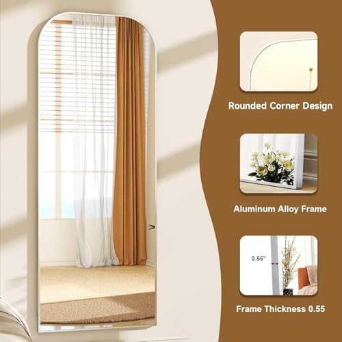 HARRITPURE 57"x20" Full Length Mirror with Aluminum Frame, Gold A38098