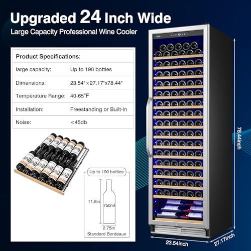 Electric Humidor Cabinet 35L with Digital LED Screen and Humidity Control C6096