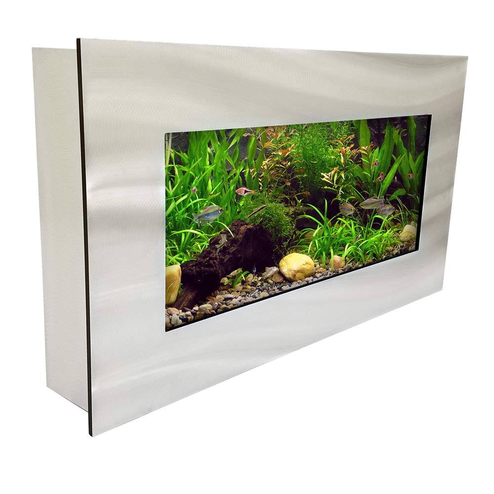Aussie Aquariums 2.0 Wall Mounted Aquarium - Brushed Silver M270902